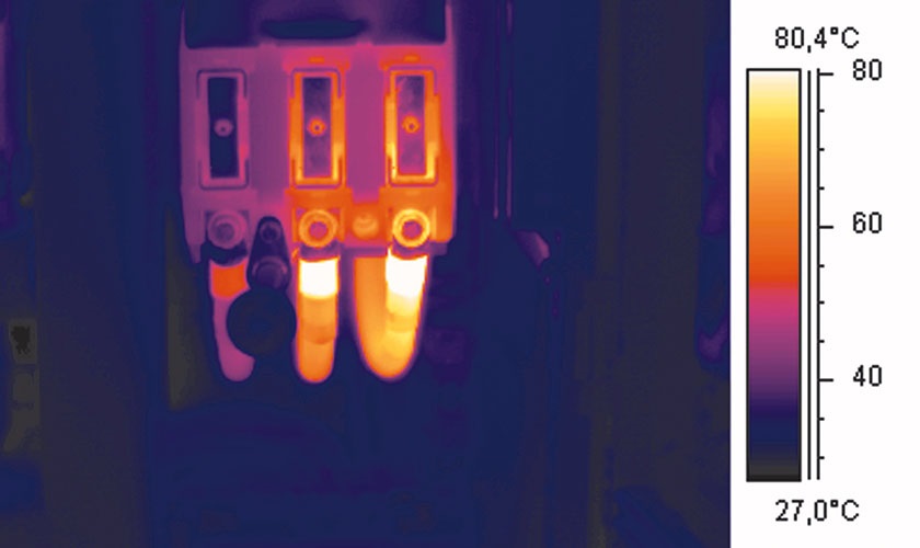 Loose or corroded connection – taken with an industry thermal imaging camera