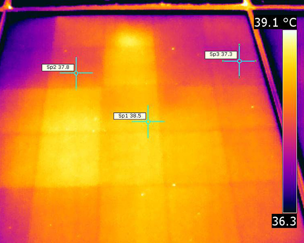 Material testing using a thermography system
