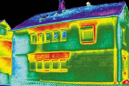 Cámara de imagen térmica - supervisión en la termografía de obras y en la termografía de edificios